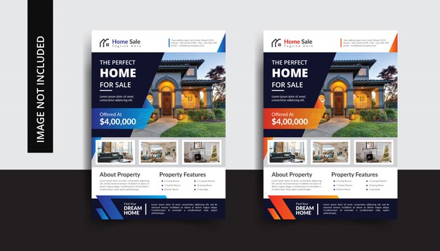 Home for sale real estate flyer template