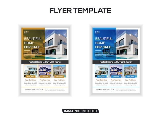 Home for sale real estate flyer template