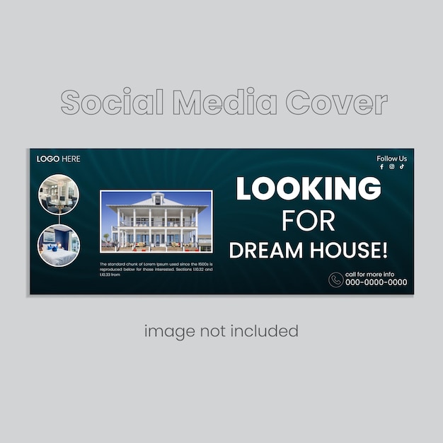 Home sale social media cover template