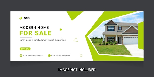 Home sale social media facebook cover or web banner template