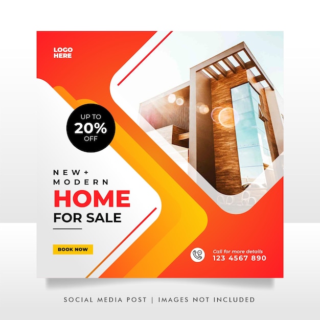 Home sale social media post banner template