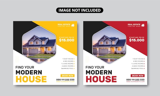 Home sale social media post design eps