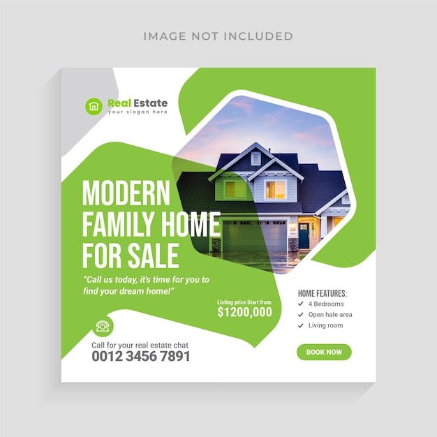 Home sale social media post sjabloon