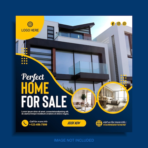 home sale social media post template