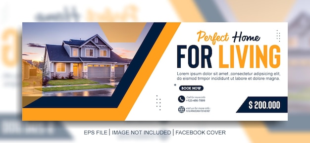 Vector home sale social media post template