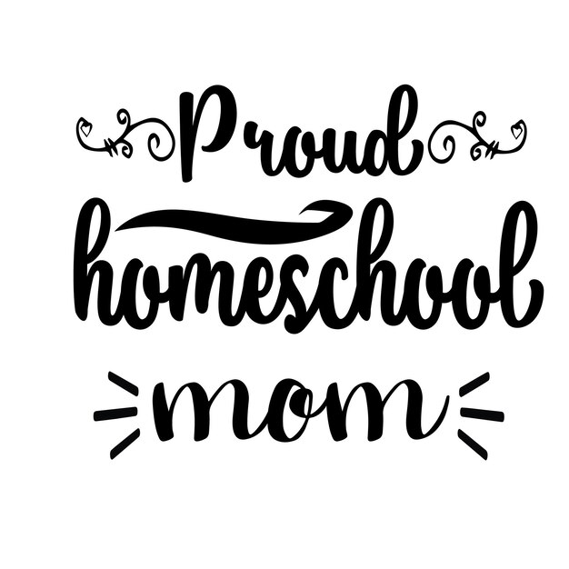 Vector home school tshirt design