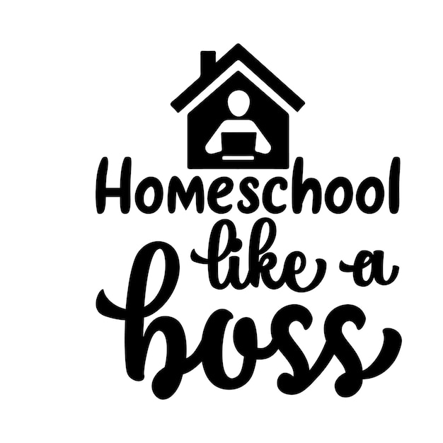 Vector home school tshirt design