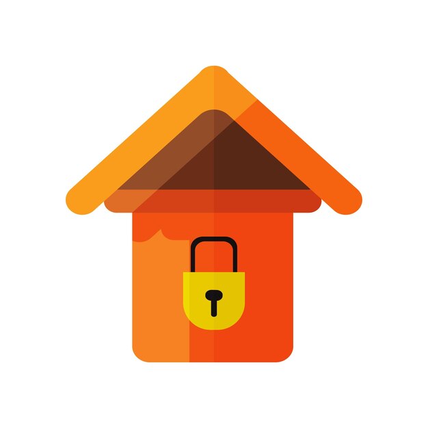 Vector home secure flat icon