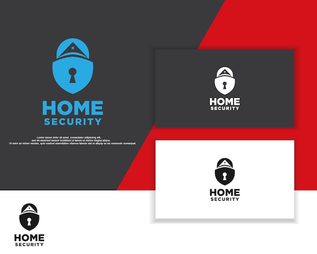 Home security blauw schild vectorillustratie