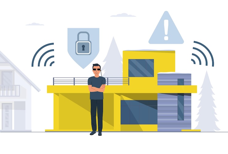 Vector home security concept. vector illustration.
