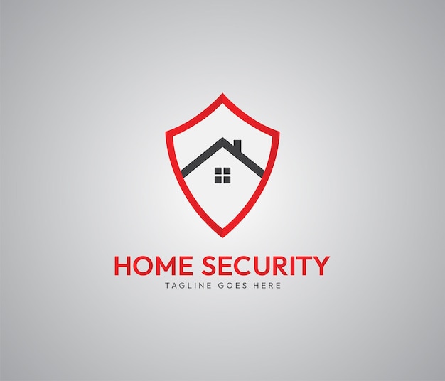 Vettore home security logo scudo logo modello disegno vettoriale