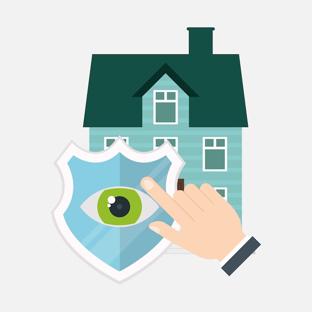 Home security shield protection house