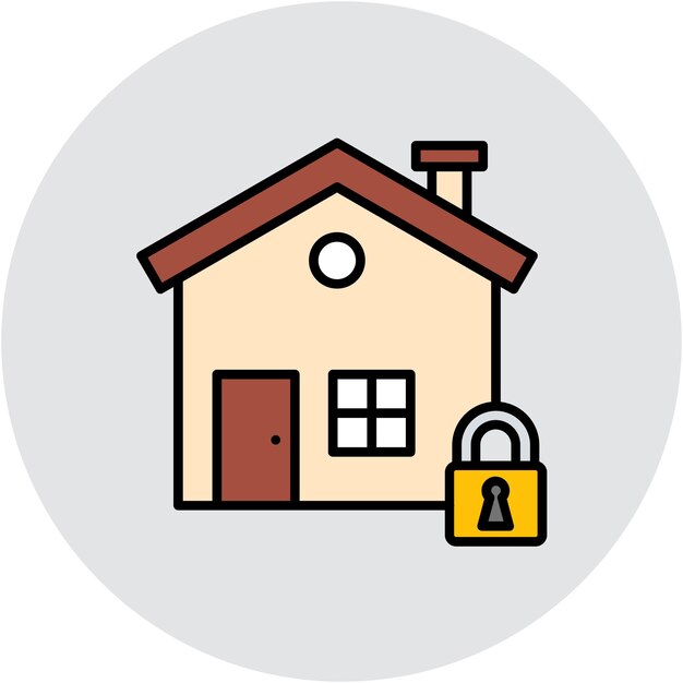 Home Security Vector Illustration Style