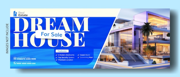 Vector home sell cover template design