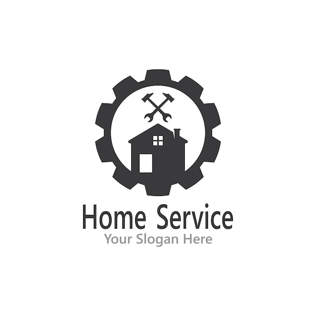 Home Service Construction logo Vector sjabloon