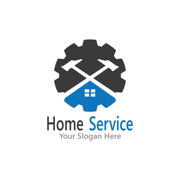 Modello vettoriale del logo home service construction