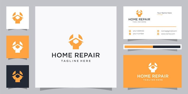 Home service logo design and business card