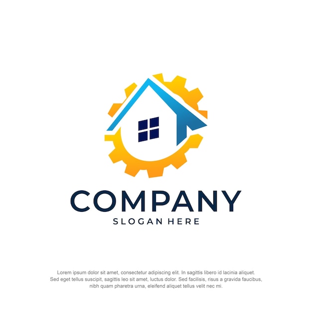 Vector home service online logo premium vector