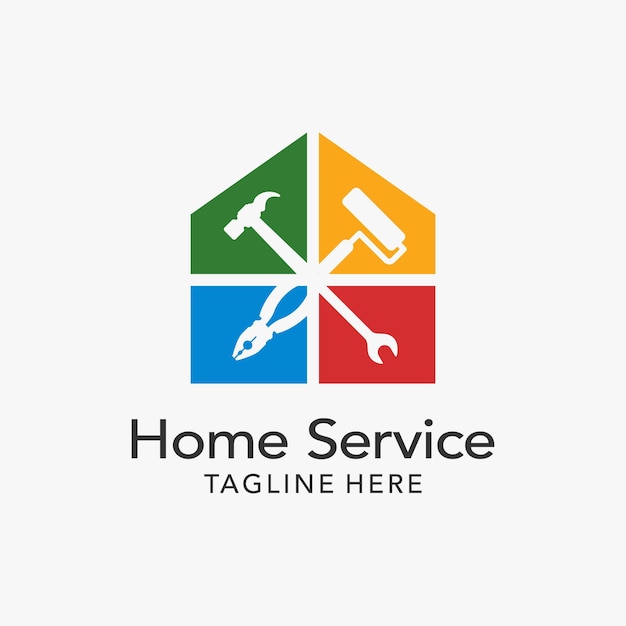 Home service tools logo design