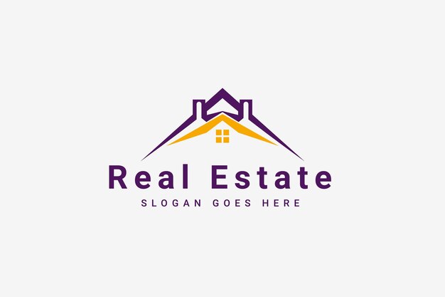 Vector home shape real estate logo