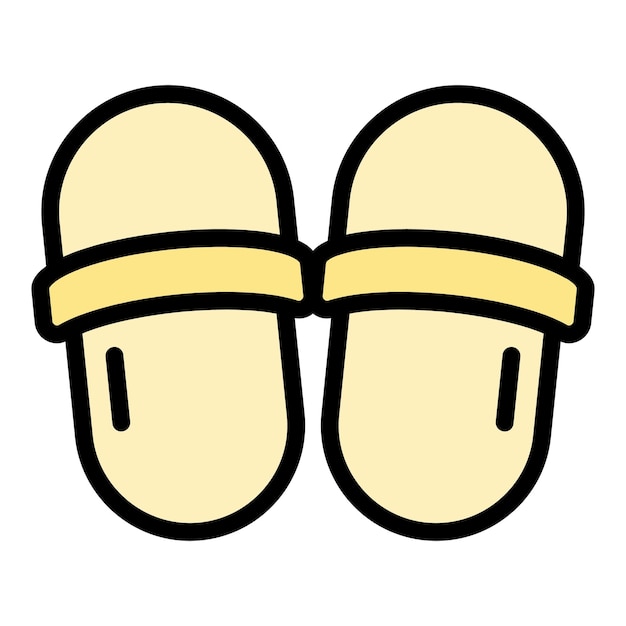 home slippers pair icon outline home slippers pair vector icon for web design isolated on white background color flat