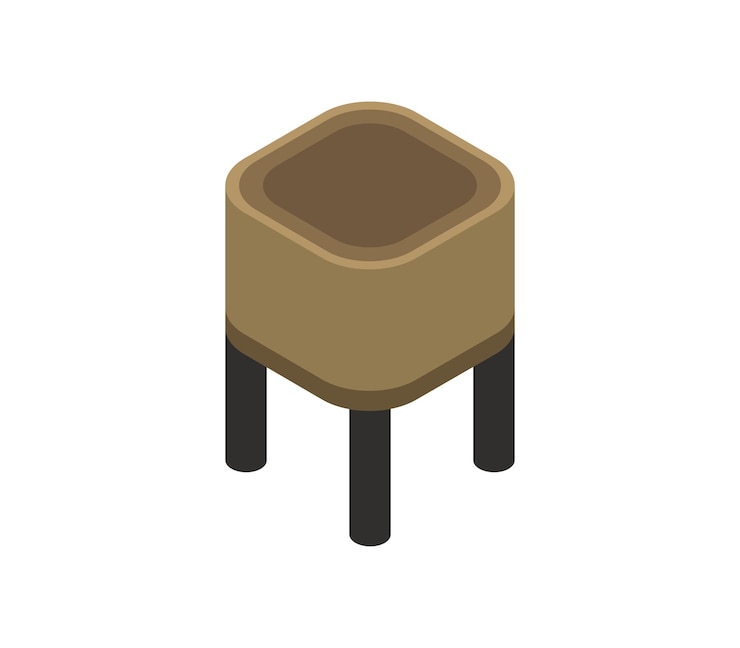 Vector home soft chair isometric