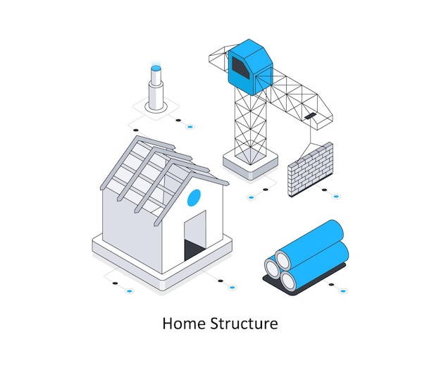 home structure isometric stock illustration eps file stock illustration