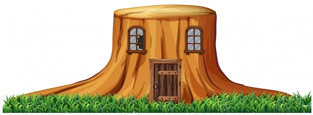 Home in stump tree