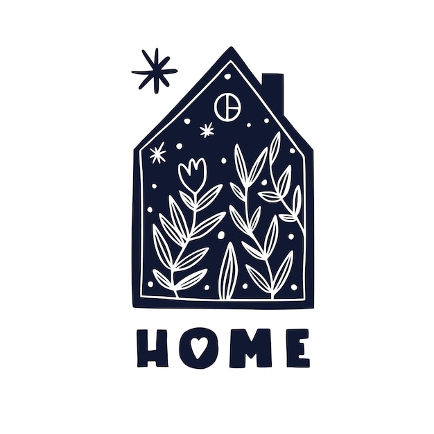 Home sweet home kaart vectorillustratie