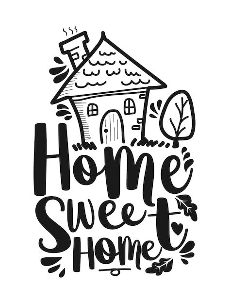 Vector home sweet home letters