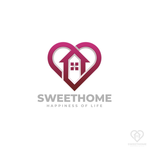 Vector home sweet home logo sjabloon