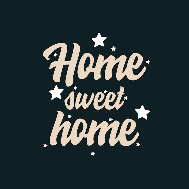 Vector home sweet home typografie