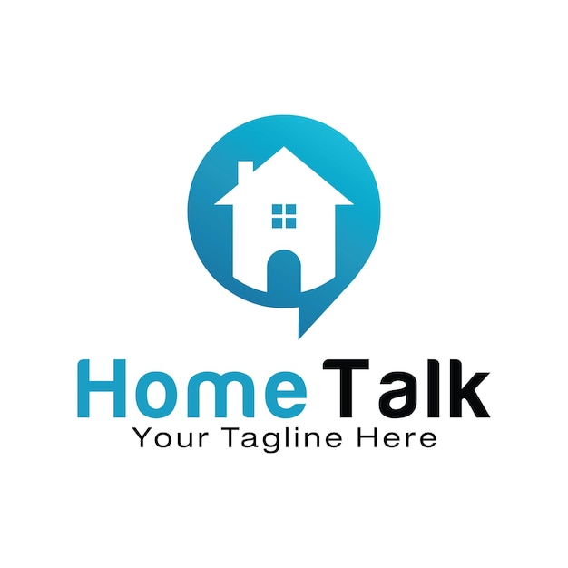 Home talk logo design template