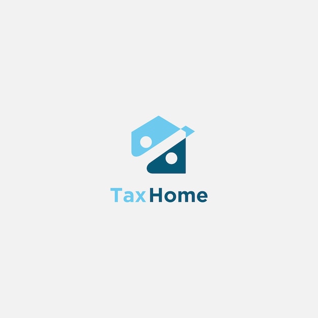 Vector home tax company logo percentage