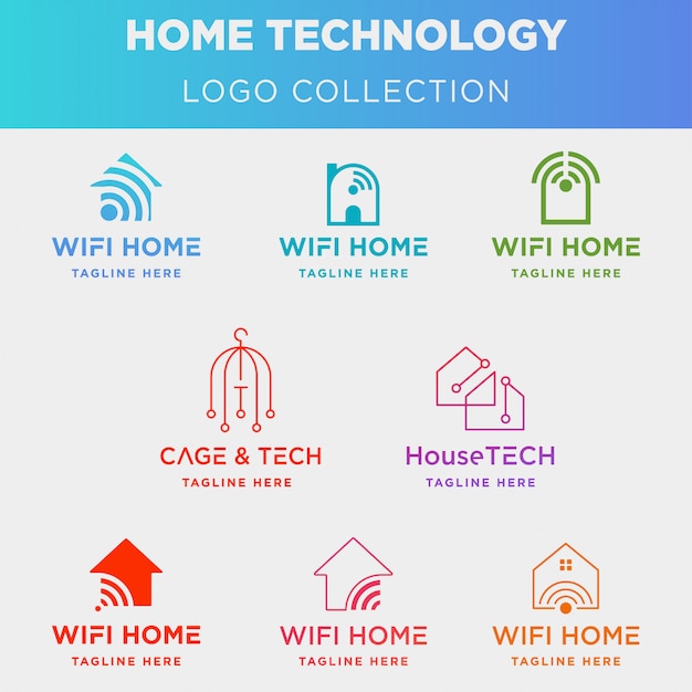 Home technologie logo collectie