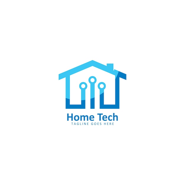 Vector home technology logo vector icon illustration