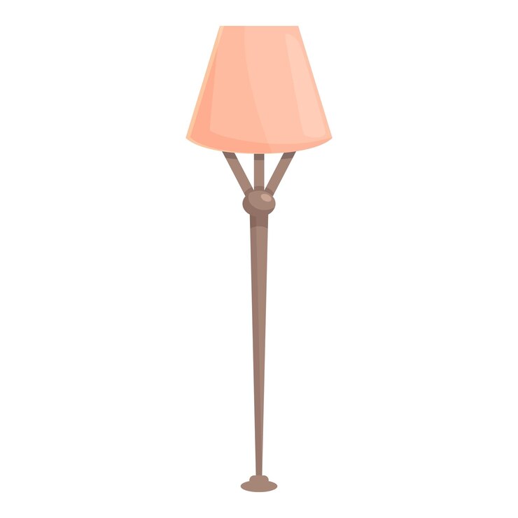 Vector home torchere icon cartoon vector furniture stand interior lampshade