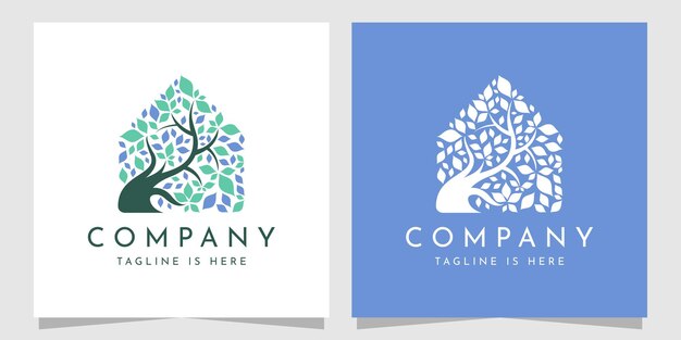 Home tree logo design