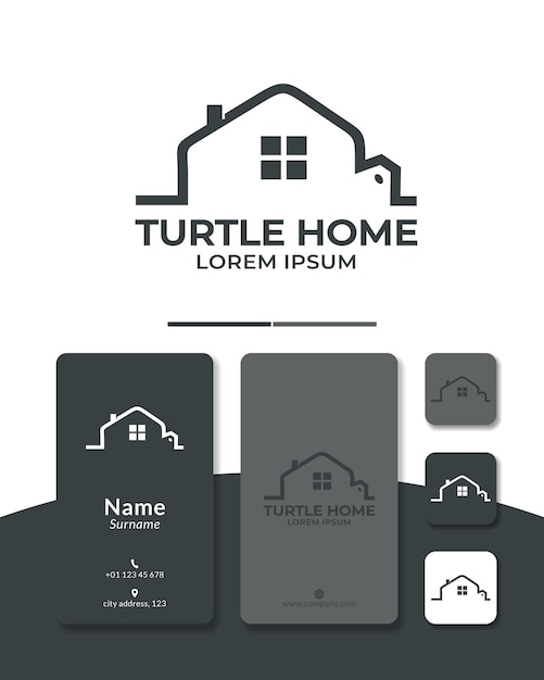 Home turtle logo design tortoise shell