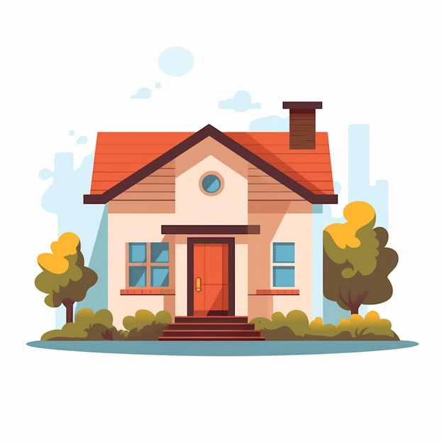 home vector house icon estate residential illustration symbol architecture building real