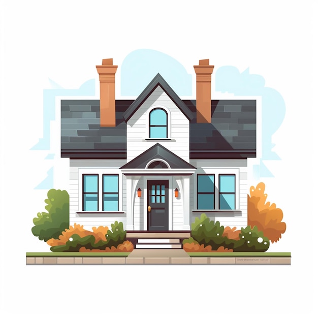 home vector house icon estate residential illustration symbol architecture building real