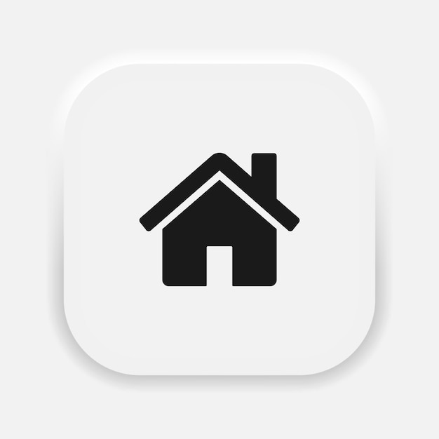 Vettore icona vettore casa simbolo casa o edificio in stile neumorfismo eps vettoriale 10