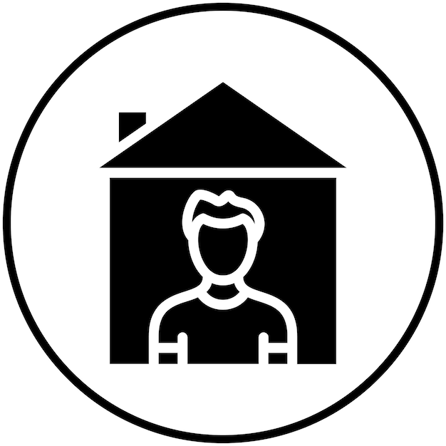 Home-vector-iconenillustratie van Work from Home-iconset