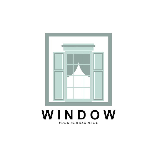 Home Window Logo Home Interieur pictogram ontwerp