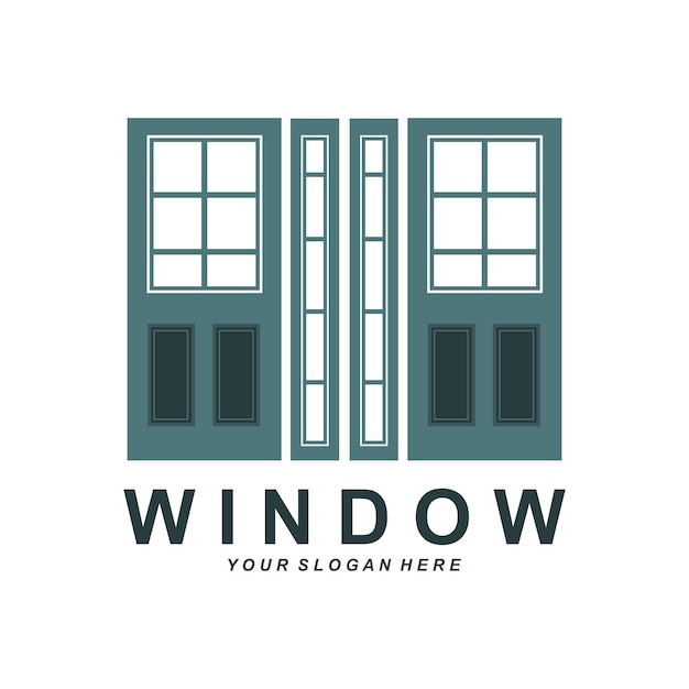Home Window Logo Home Interieur pictogram ontwerp