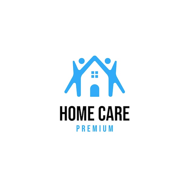 Дизайн логотипа домашнего ухода для благотворительной иллюстрации