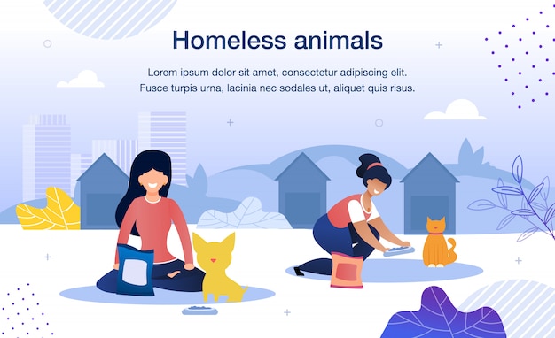 Homeless Animals Rescue Banner Template