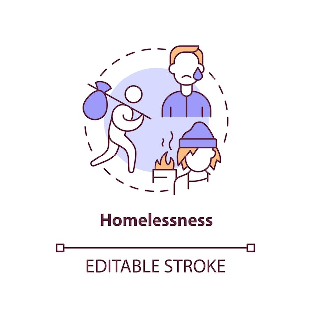 Homelessness concept icon