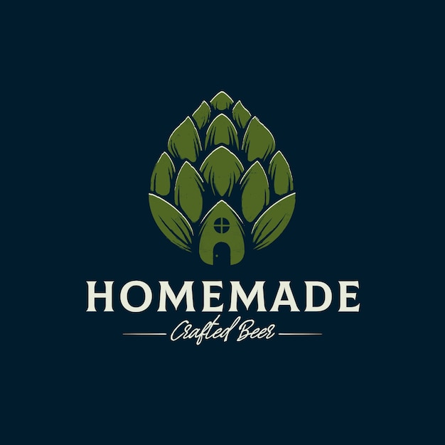 Vector homemade beer logo template