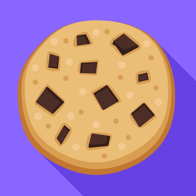 Homemade biscuit icon Flat illustration of homemade biscuit vector icon for web design